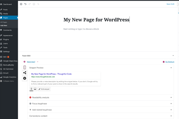 Chỉnh sửa web WordPress bằng trình tạo trang