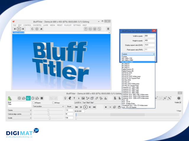 BluffTitler là phần mềm tạo video giới thiệu chuyên nghiệp