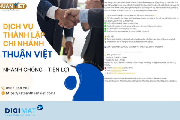Content Fanpage và chạy Facebook Ads cho dự án Kế toán Thuận Việt