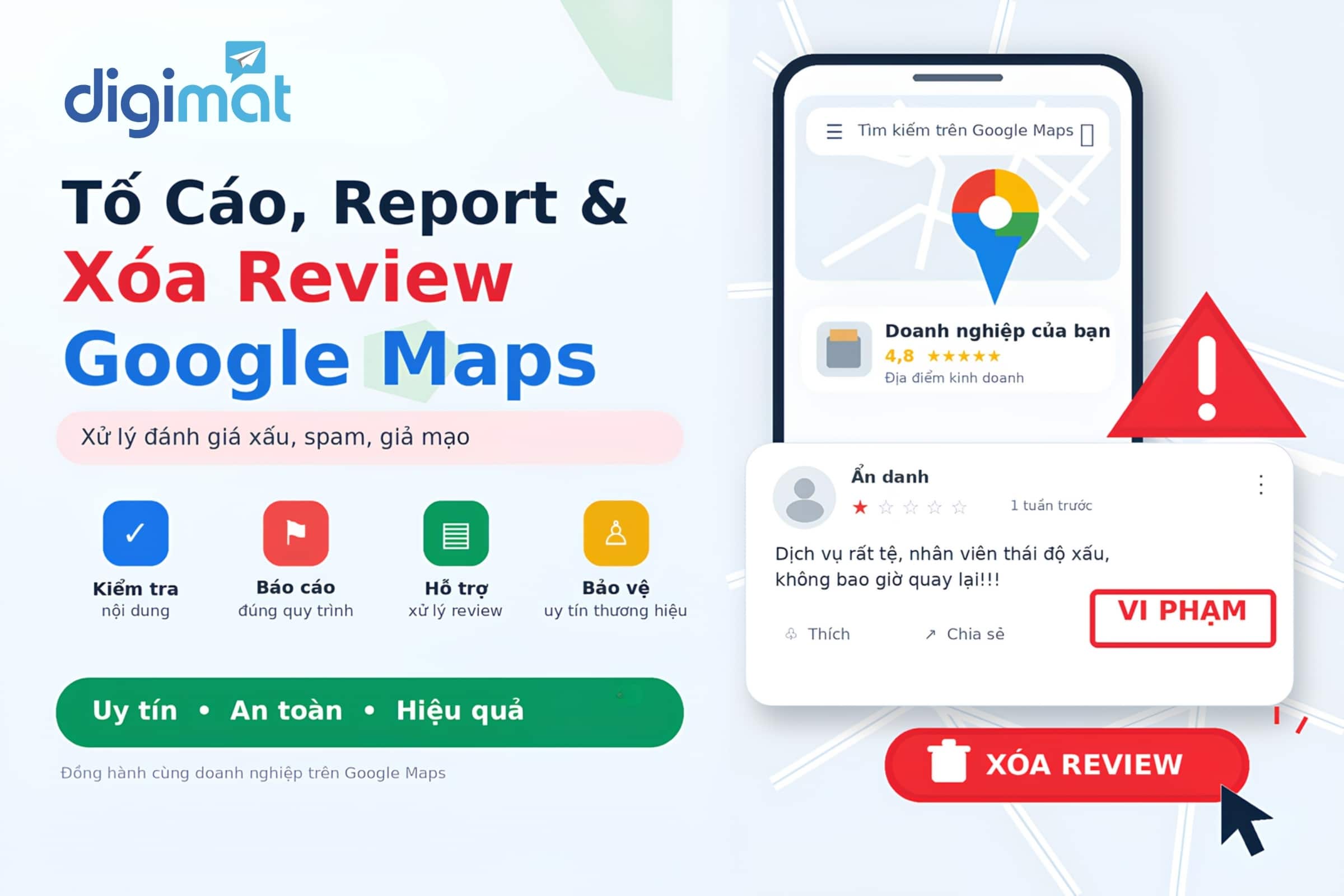 Giải pháp xoá review một sao khôi phục uy tín địa điểm