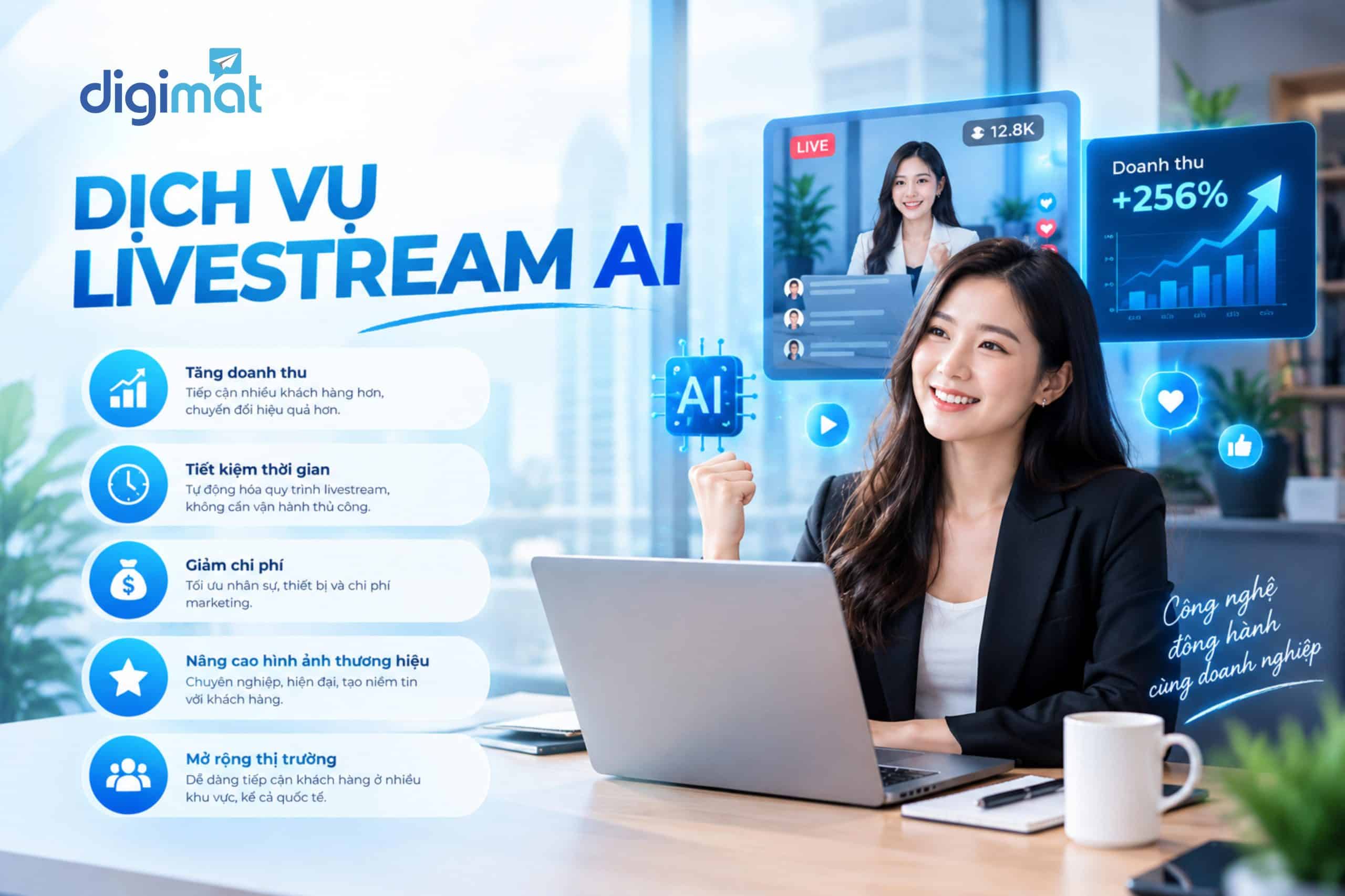 Digimat đơn vị mang lại giải pháp livestream AI hiệu quả và an toàn